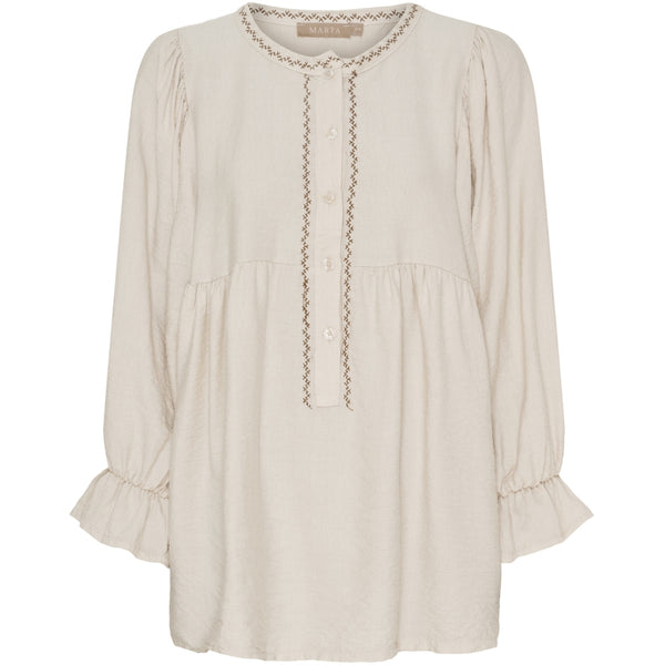 MARTA DU CHATEAU Marta du Chateau dame bluse MdcPoppy 7473 Shirt Sabbia102