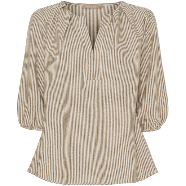 MARTA DU CHATEAU Marta du Chateau dame bluse MdcSybil 7516 Shirt BrownVar4