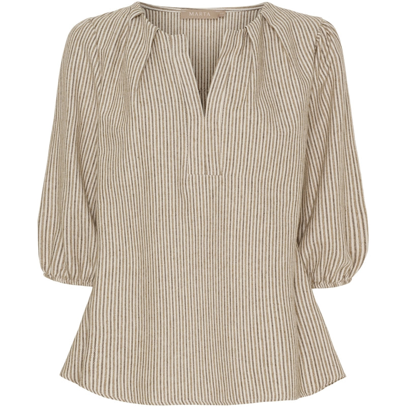 MARTA DU CHATEAU Marta du Chateau dame bluse MdcSybil 7516 Shirt BrownVar4