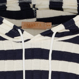 MARTA DU CHATEAU Marta du Chateau dame bluse med hætte MdcYsaline 21146 Restudsalg Navy