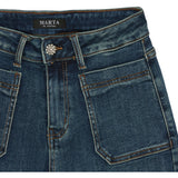 MARTA DU CHATEAU Marta du Chateau dame jeans MdcEsmerelda Mdc187-26179 Restudsalg Dark Blue Denim