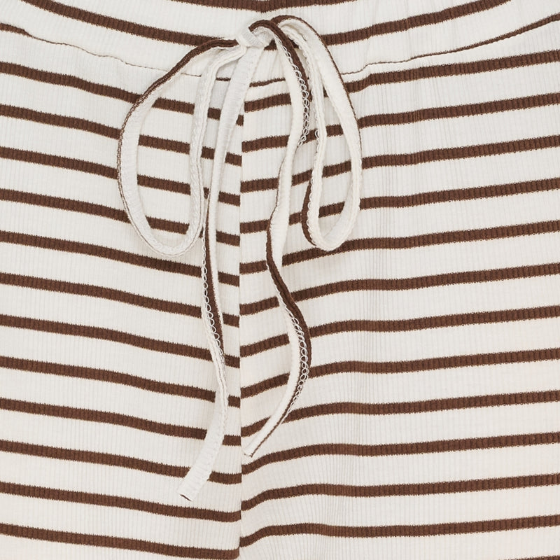 MARTA DU CHATEAU Marta du Chateau dame bukser MdcMireya 22611 Pant White/Brown Stripe