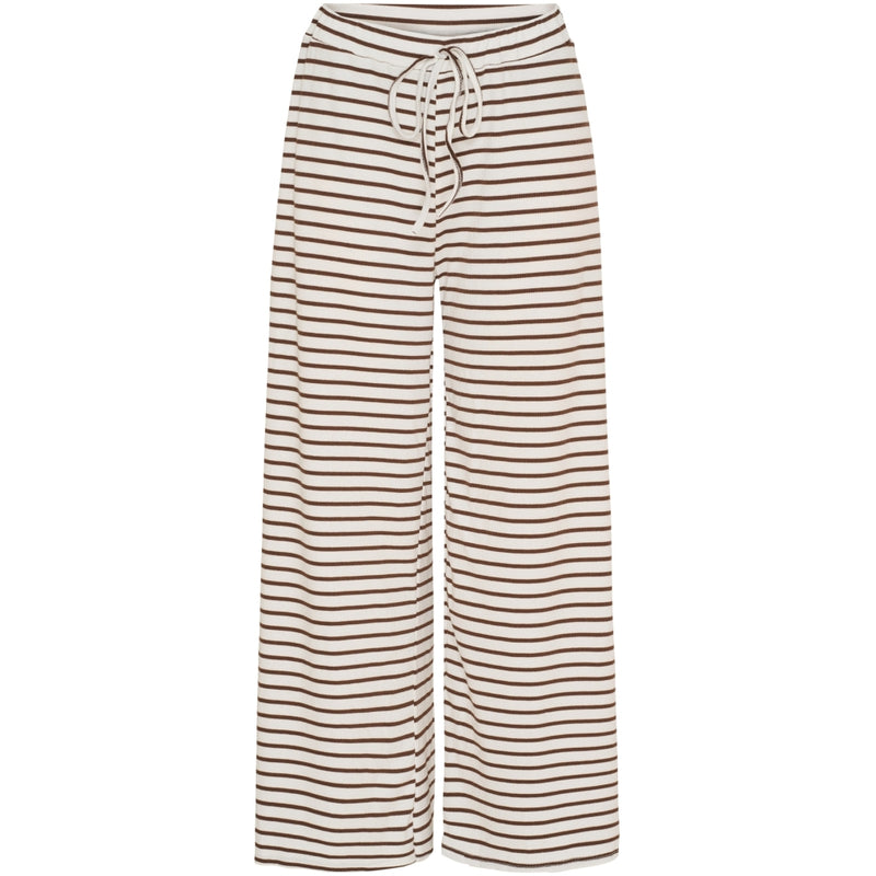 MARTA DU CHATEAU Marta du Chateau dame bukser MdcMireya 22611 Pant White/Brown Stripe
