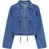 MARTA DU CHATEAU Marta du Chateau dame jakke MdcErin MDC248-V9105 Denim Jacket Blue Denim