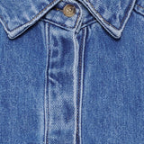 MARTA DU CHATEAU Marta du Chateau dame jakke MdcMarika MDC237-V9081B Shirt Blue Denim