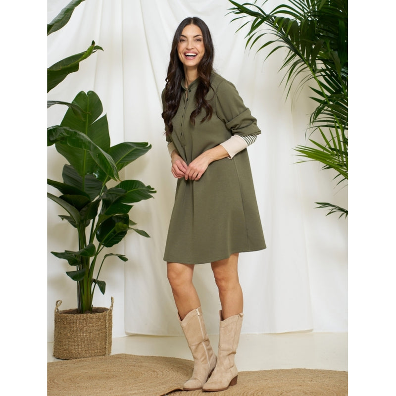 MARTA DU CHATEAU Marta du Chateau dame kjole MdcCybele 32166/A Dress Kaki
