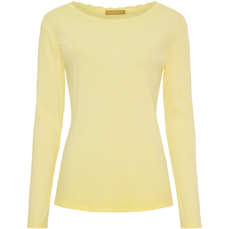 MARTA DU CHATEAU Marta du Chateau dame langærmet T-Shirt MdcBelinda 24160 LS Tee Yellow