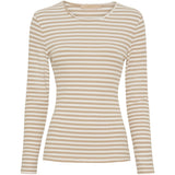 MARTA DU CHATEAU Marta du Chateau dame langærmet T-Shirt MdcJosiane 49066 LS Tee Beige/greggio