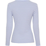 MARTA DU CHATEAU Marta du Chateau dame langærmet T-Shirt MdcJosiane 49066 LS Tee Celeste/greggio