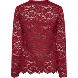 MARTA DU CHATEAU Marta du Chateau dame langærmet blonde t-shirt MdcMilley 7707 LS Tee Bordeaux