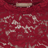 MARTA DU CHATEAU Marta du Chateau dame langærmet blonde t-shirt MdcMilley 7707 LS Tee Bordeaux