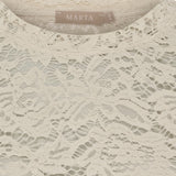 MARTA DU CHATEAU Marta du Chateau dame langærmet blonde t-shirt MdcMilley 7707 LS Tee Beige