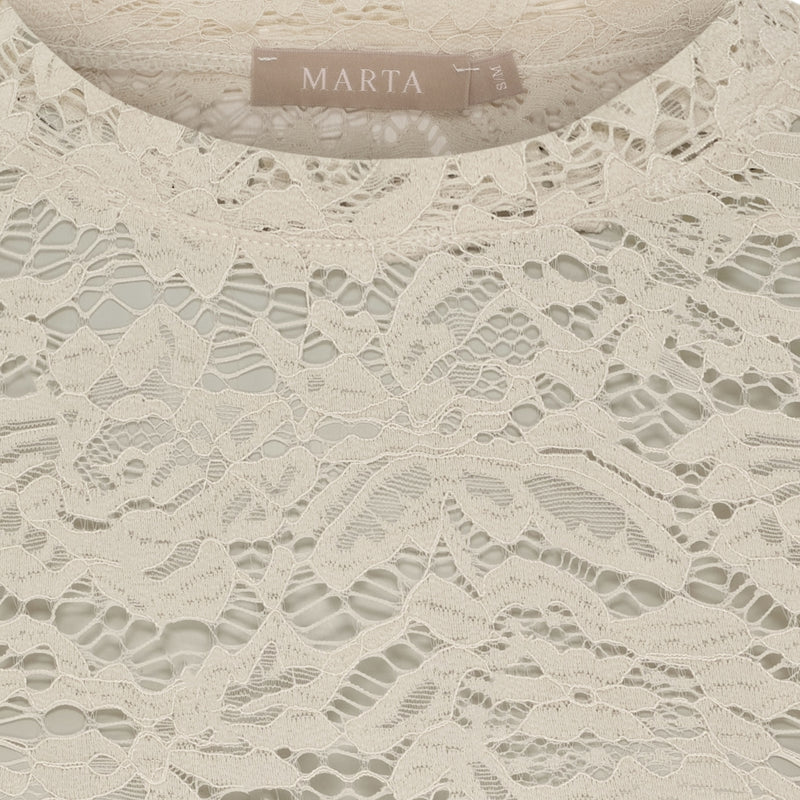 MARTA DU CHATEAU Marta du Chateau dame langærmet blonde t-shirt MdcMilley 7707 LS Tee Beige