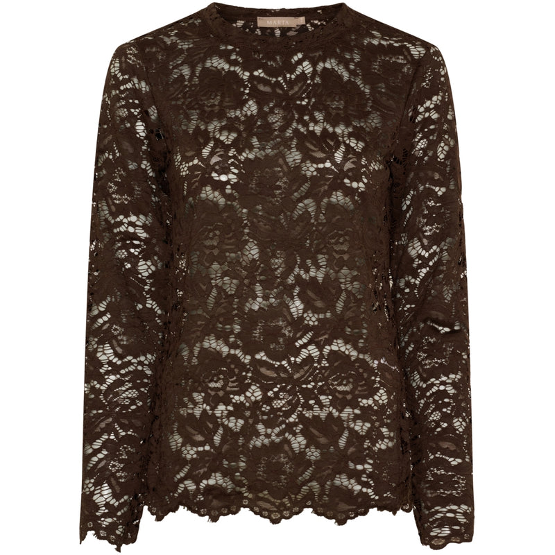 MARTA DU CHATEAU Marta du Chateau dame langærmet blonde t-shirt MdcMilley 7707 LS Tee Moro
