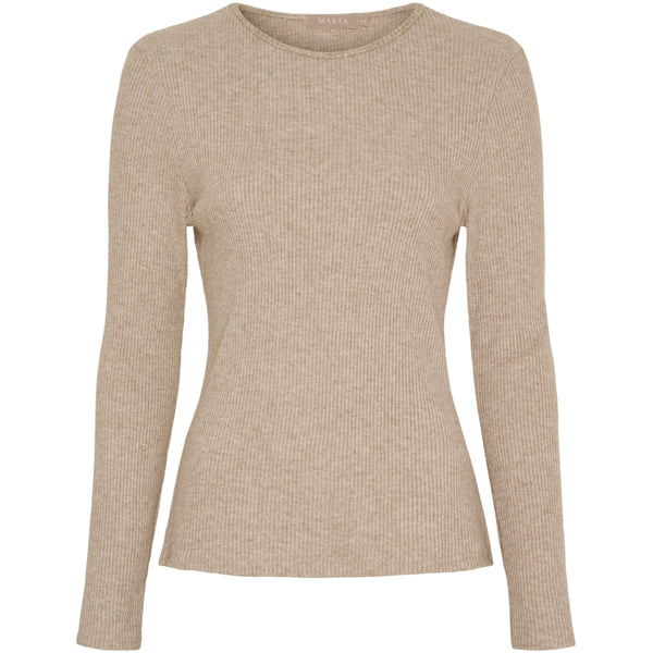 MARTA DU CHATEAU Marta du Chateau dame langærmet t-shirt 38915M LS Tee Camel