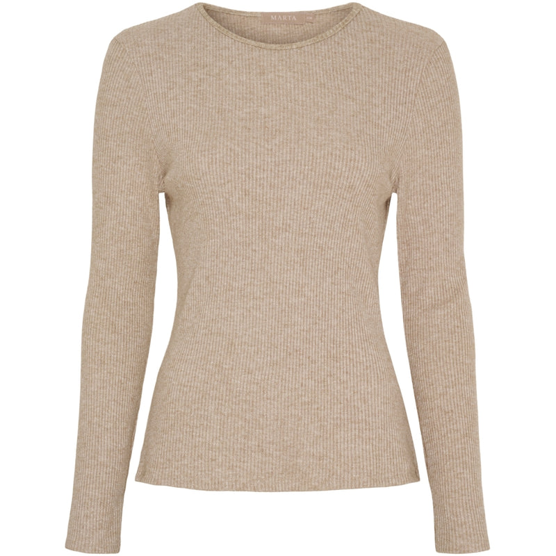 MARTA DU CHATEAU Marta du Chateau dame langærmet t-shirt 38915M LS Tee Camel