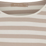 MARTA DU CHATEAU Marta du Chateau dame langærmet t-shirt MdcBegonia 7702 LS Tee Beige Melange
