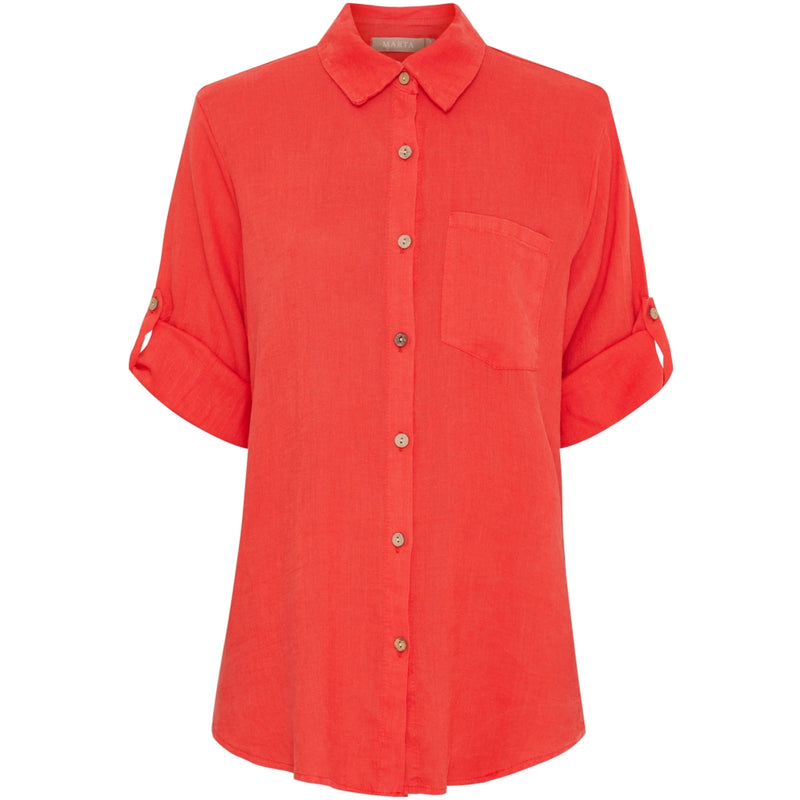 MARTA DU CHATEAU Marta du Chateau dame skjorte MdcKiara 258354 Shirt Red5604