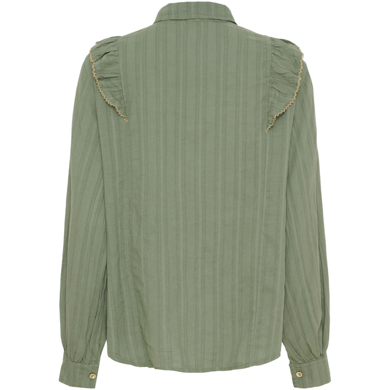 MARTA DU CHATEAU Marta du Chateau dame skjorte MdcLaurette 6843 Shirt Military/Beige