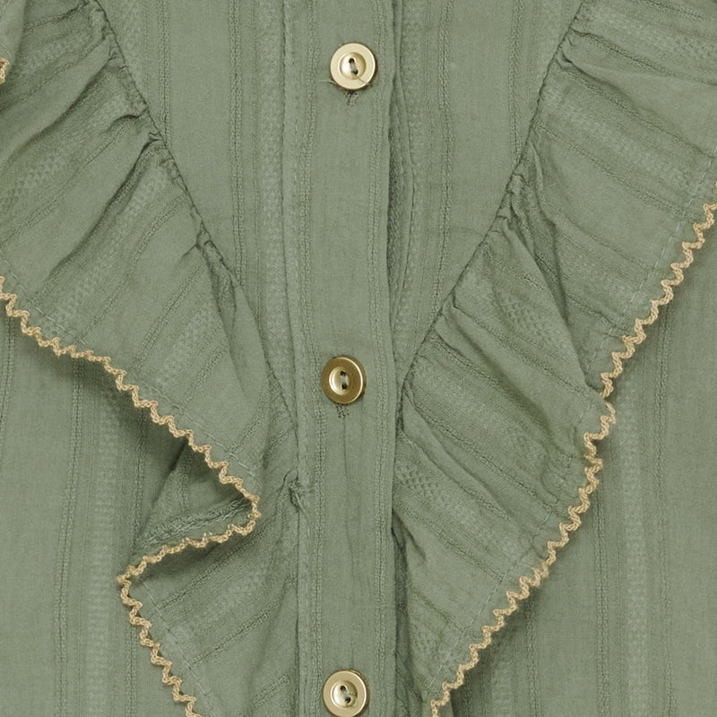 MARTA DU CHATEAU Marta du Chateau dame skjorte MdcLaurette 6843 Shirt Military/Beige