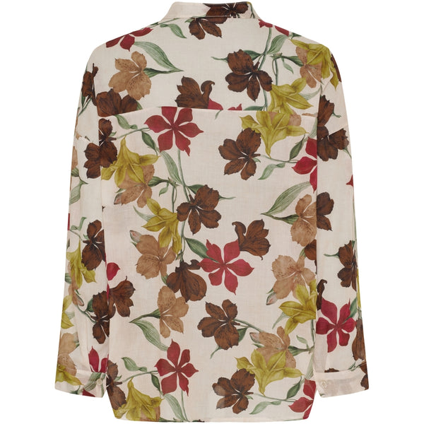 MARTA DU CHATEAU Marta du Chateau dame skjorte MdcLotus 258920 Shirt Beige Flower