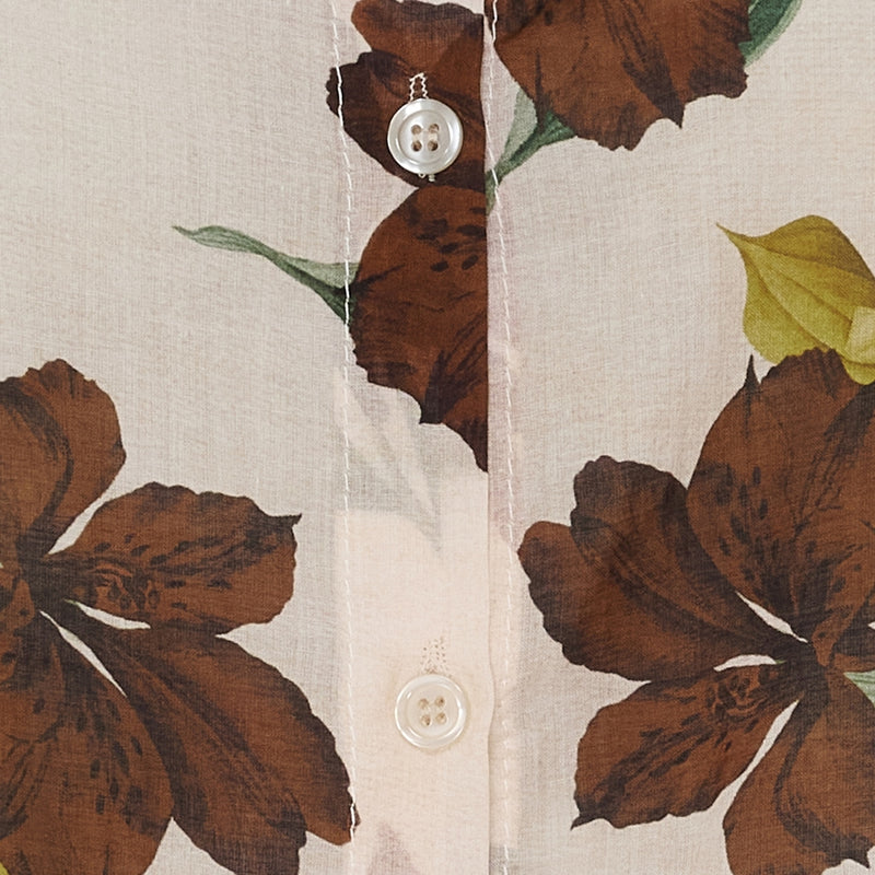 MARTA DU CHATEAU Marta du Chateau dame skjorte MdcLotus 258920 Shirt Beige Flower