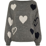 MARTA DU CHATEAU Marta du Chateau dame strik MdcAmarante 64023 Knit Dark Grey