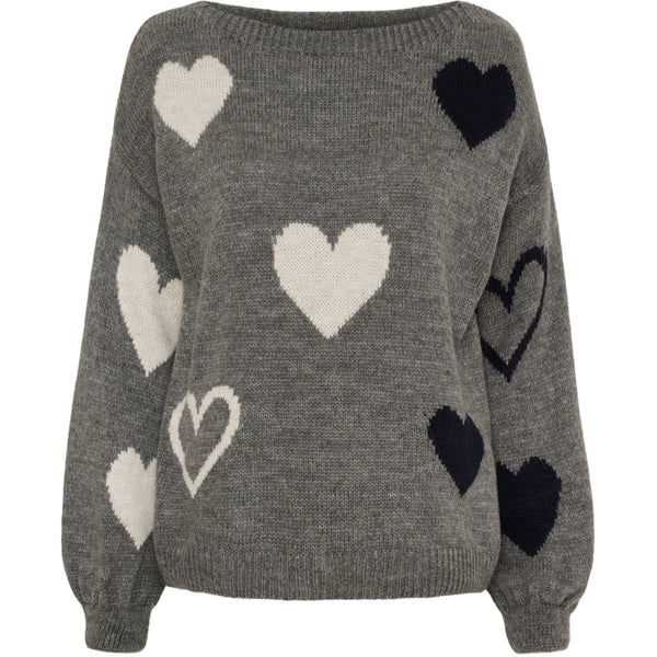 MARTA DU CHATEAU Marta du Chateau dame strik MdcAmarante 64023 Knit Dark Grey