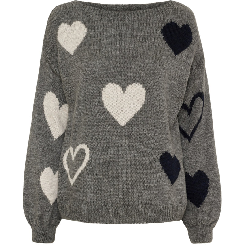 MARTA DU CHATEAU Marta du Chateau dame strik MdcAmarante 64023 Knit Dark Grey