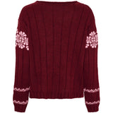MARTA DU CHATEAU Marta du Chateau dame strik MdcBruna 8154 Knit Bordeaux/Pink