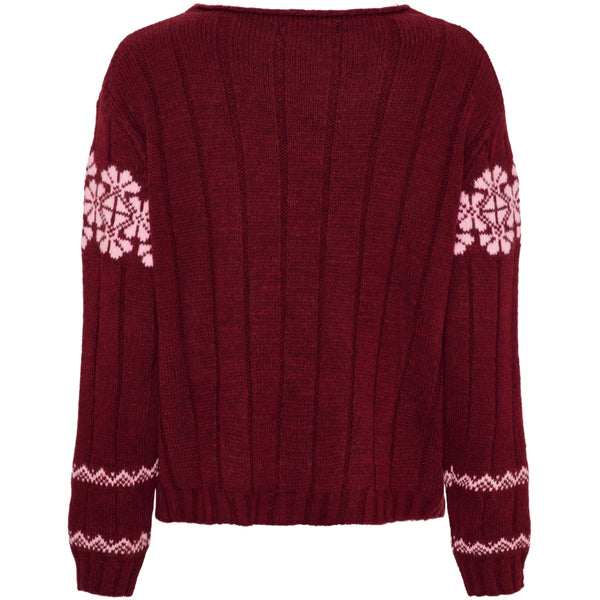 MARTA DU CHATEAU Marta du Chateau dame strik MdcBruna 8154 Knit Bordeaux/Pink