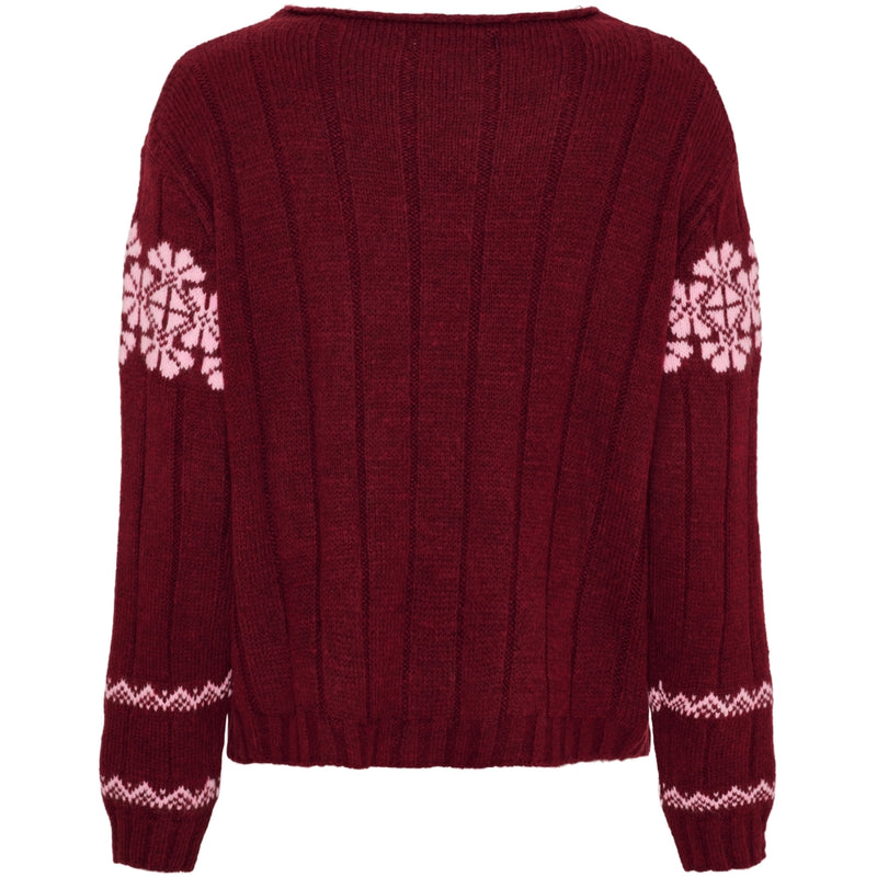 MARTA DU CHATEAU Marta du Chateau dame strik MdcBruna 8154 Knit Bordeaux/Pink