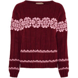 MARTA DU CHATEAU Marta du Chateau dame strik MdcBruna 8154 Knit Bordeaux/Pink