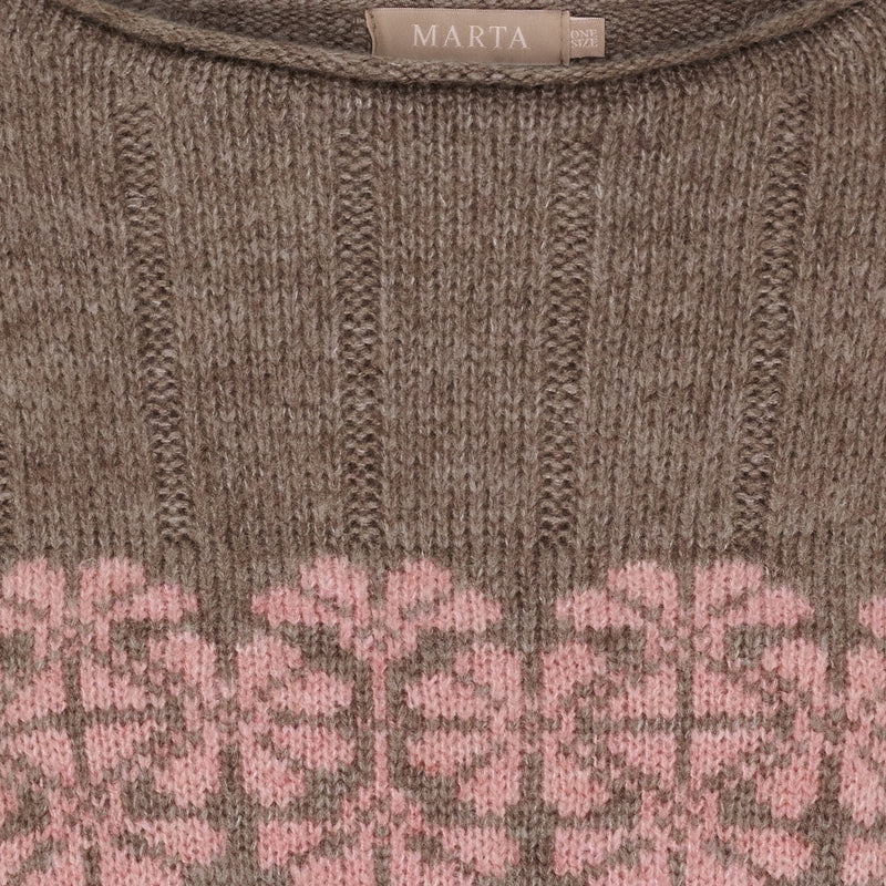 MARTA DU CHATEAU Marta du Chateau dame strik MdcBruna 8154 Knit Fango/Rose