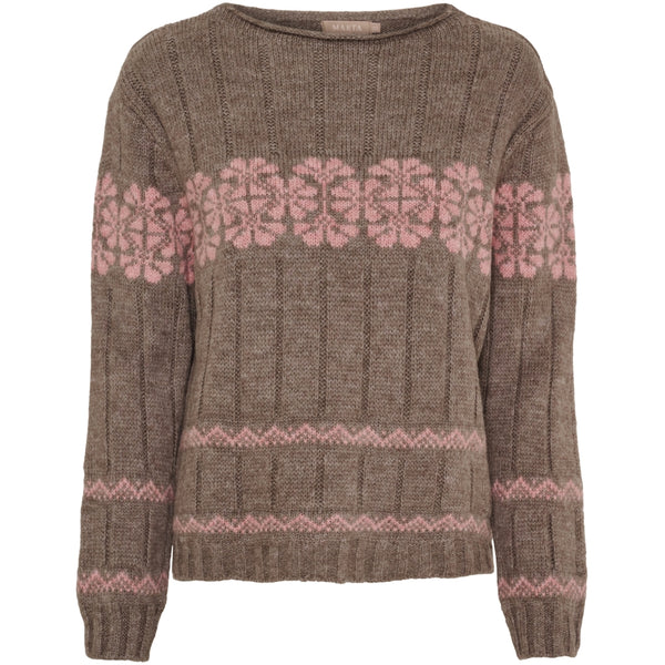 MARTA DU CHATEAU Marta du Chateau dame strik MdcBruna 8154 Knit Fango/Rose