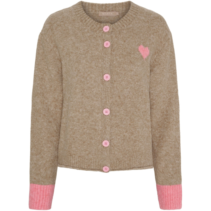MARTA DU CHATEAU Marta du Chateau dame strik MdcCalla KNA052 Knit Fango/PinkW057