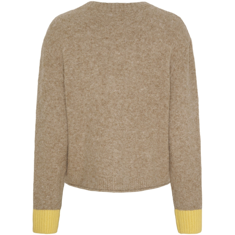 MARTA DU CHATEAU Marta du Chateau dame strik MdcCalla KNA052 Knit Fango/YellowW057