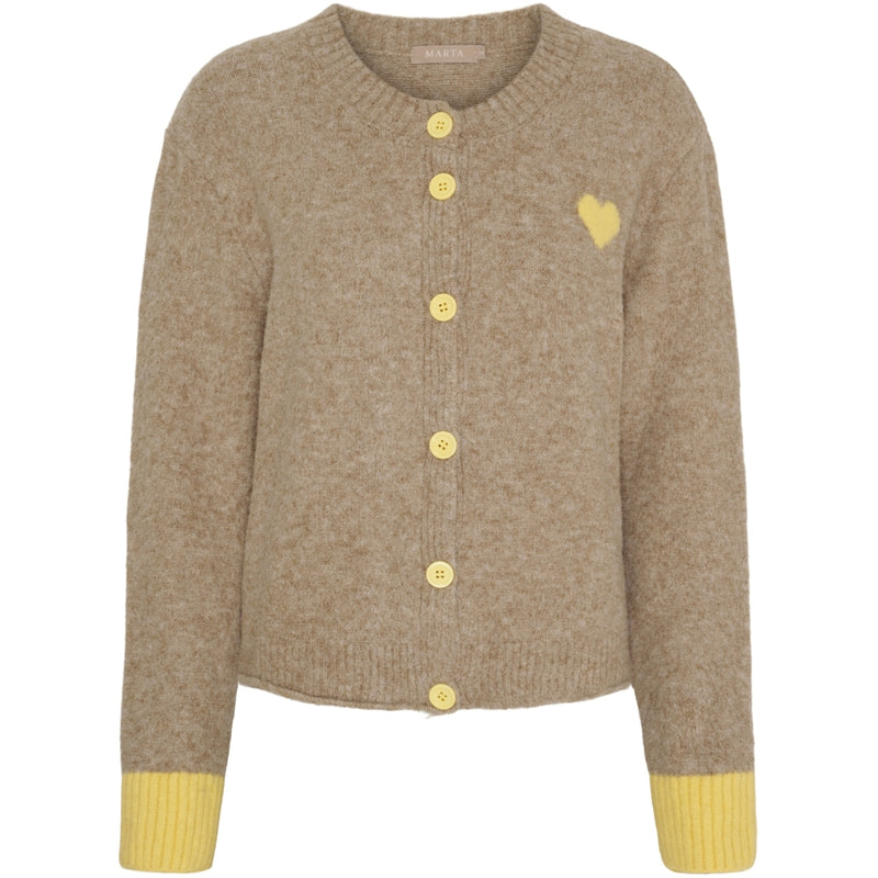MARTA DU CHATEAU Marta du Chateau dame strik MdcCalla KNA052 Knit Fango/YellowW057