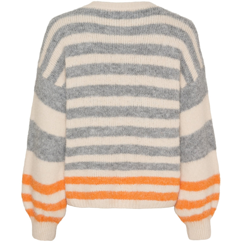 MARTA DU CHATEAU Marta du Chateau dame strik MdcCassie 8130 Knit Beige/Grigio8808/Orange8823