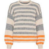 MARTA DU CHATEAU Marta du Chateau dame strik MdcCassie 8130 Knit Beige/Grigio8808/Orange8823
