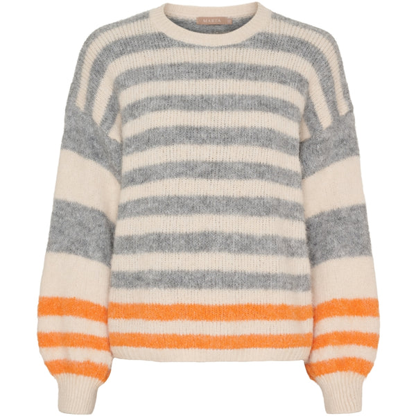MARTA DU CHATEAU Marta du Chateau dame strik MdcCassie 8130 Knit Beige/Grigio8808/Orange8823