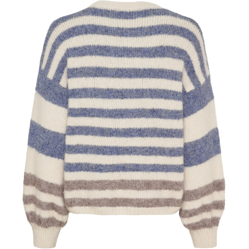 MARTA DU CHATEAU Marta du Chateau dame strik MdcCassie 8130 Knit Beige/Jeans8819/Fango8804