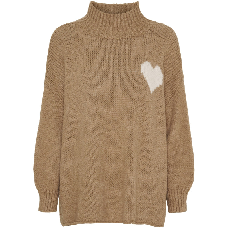 MARTA DU CHATEAU Marta du Chateau dame strik MdcCedar 9232 Knit Light Camel/Panna