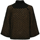 MARTA DU CHATEAU Marta du Chateau dame strik MdcClemence 24614 Knit black/Camello