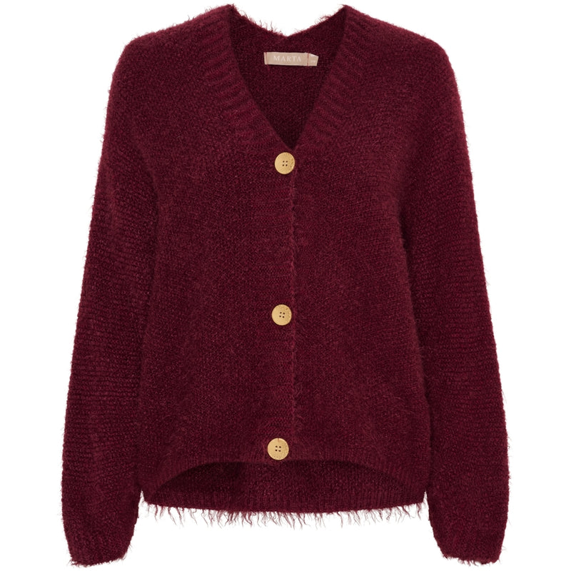 MARTA DU CHATEAU Marta du Chateau dame strik MdcDakota 809 Cardigan Bordeaux