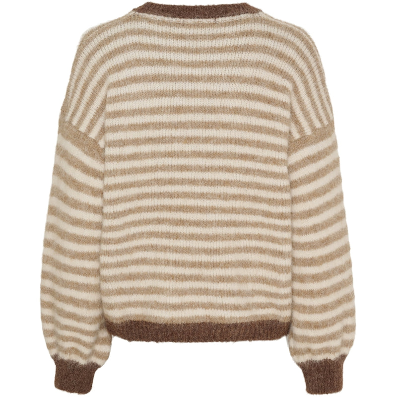 MARTA DU CHATEAU Marta du Chateau dame strik MdcDanielle 8080 Knit Beige/Fango/Moro