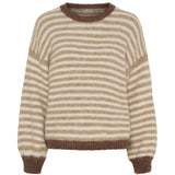 MARTA DU CHATEAU Marta du Chateau dame strik MdcDanielle 8080 Knit Beige/Fango/Moro