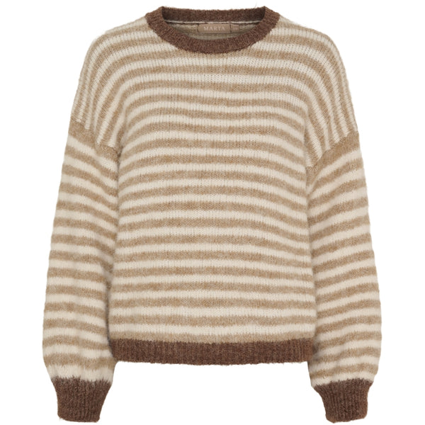 MARTA DU CHATEAU Marta du Chateau dame strik MdcDanielle 8080 Knit Beige/Fango/Moro