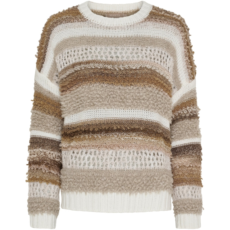 MARTA DU CHATEAU Marta du Chateau dame strik MdcDelilah 25430 Knit Bianco/Cammello