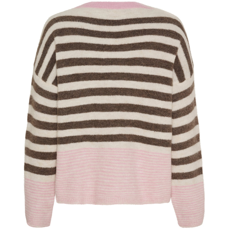 MARTA DU CHATEAU Marta du Chateau dame strik MdcElara 35671 Knit Fango/Burro/Rosa268